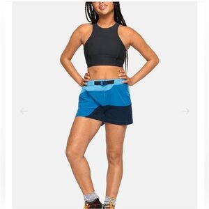 Outdoor Voices RecTrek Blue Color block 3” Shorts